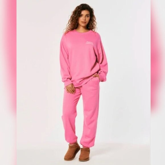 Hollister Pink Adjustable Rise Sweatpants - Picture 1 of 10
